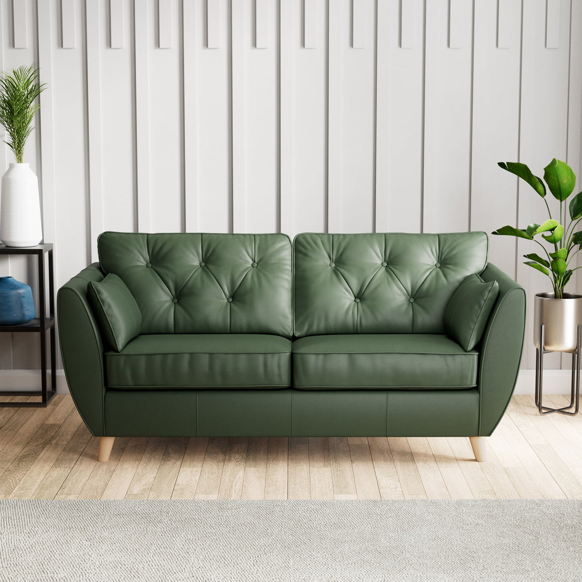 Edison Leather 3 Seater Sofa
