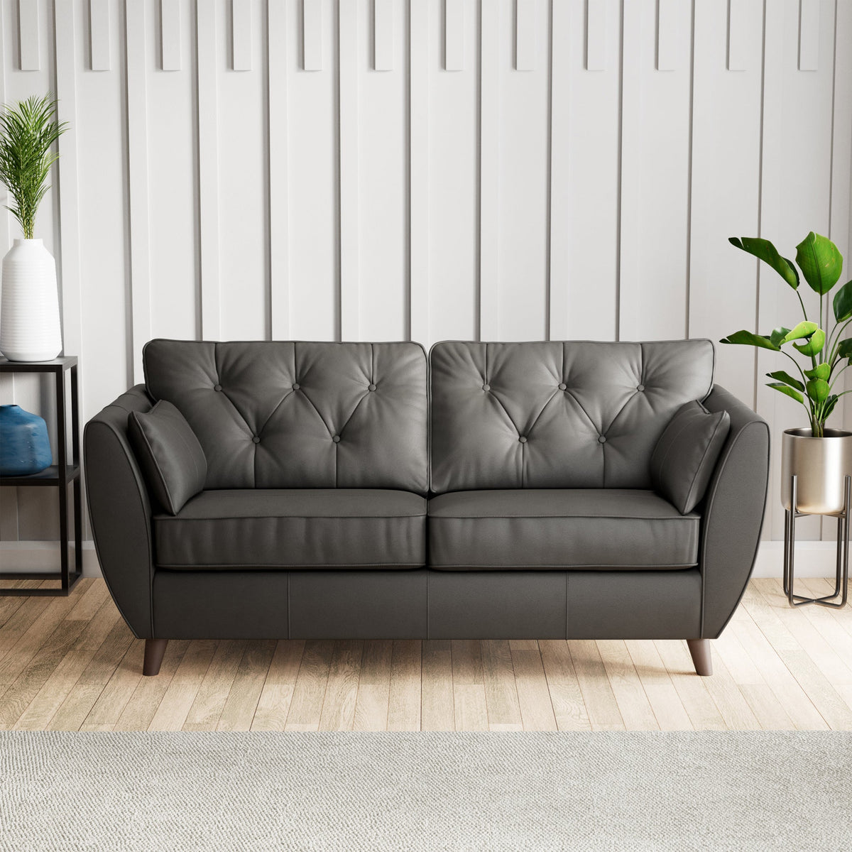 Edison Leather 3 Seater Sofa