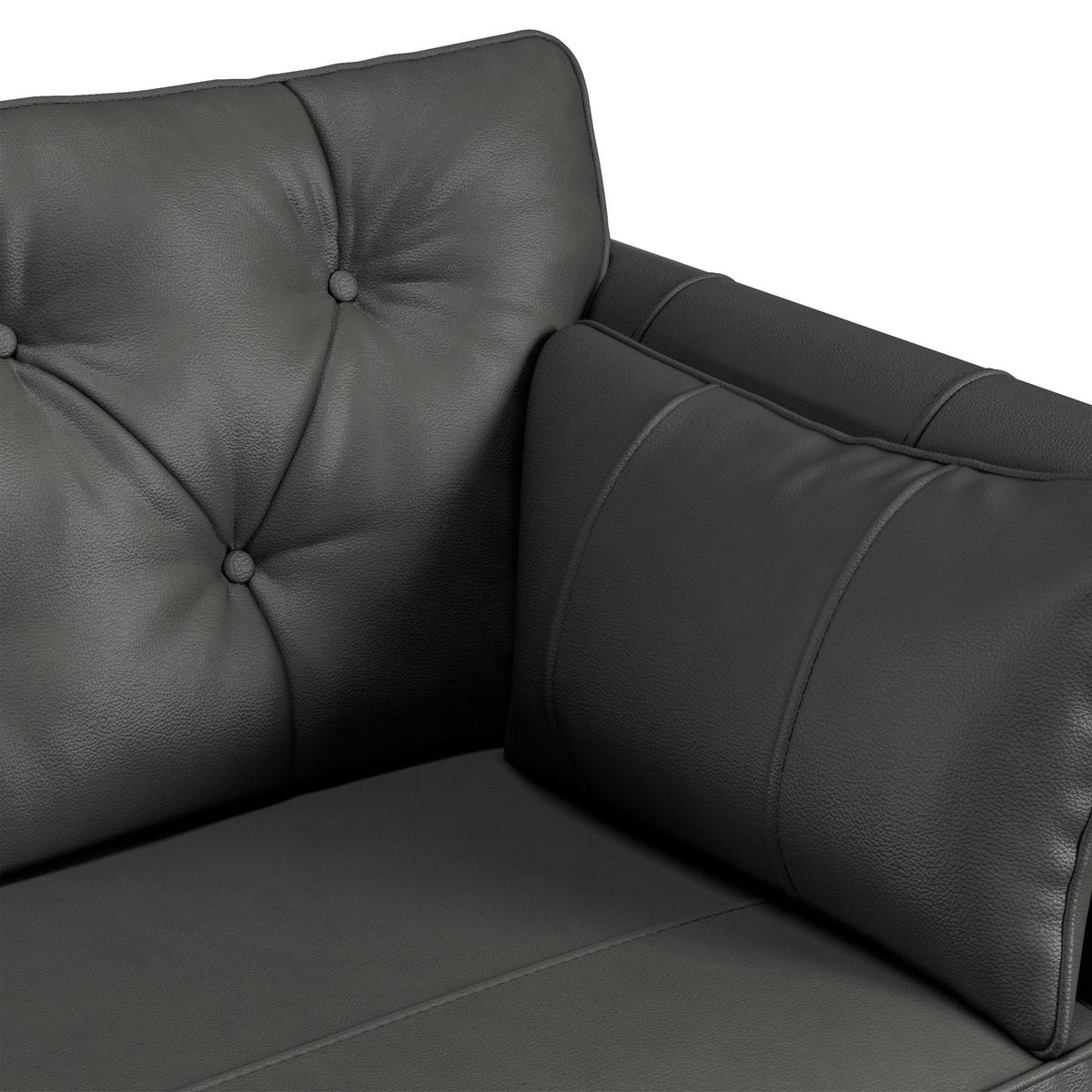 Edison Leather Chaise Sofa