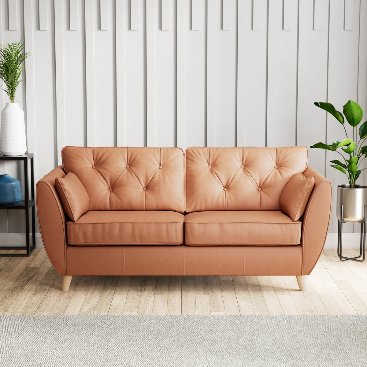 Edison Leather 3 Seater Sofa