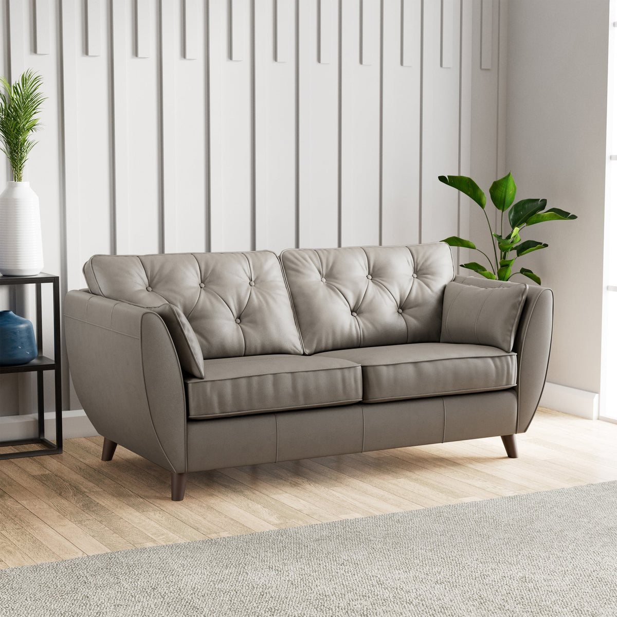 Edison Leather 3 Seater Sofa