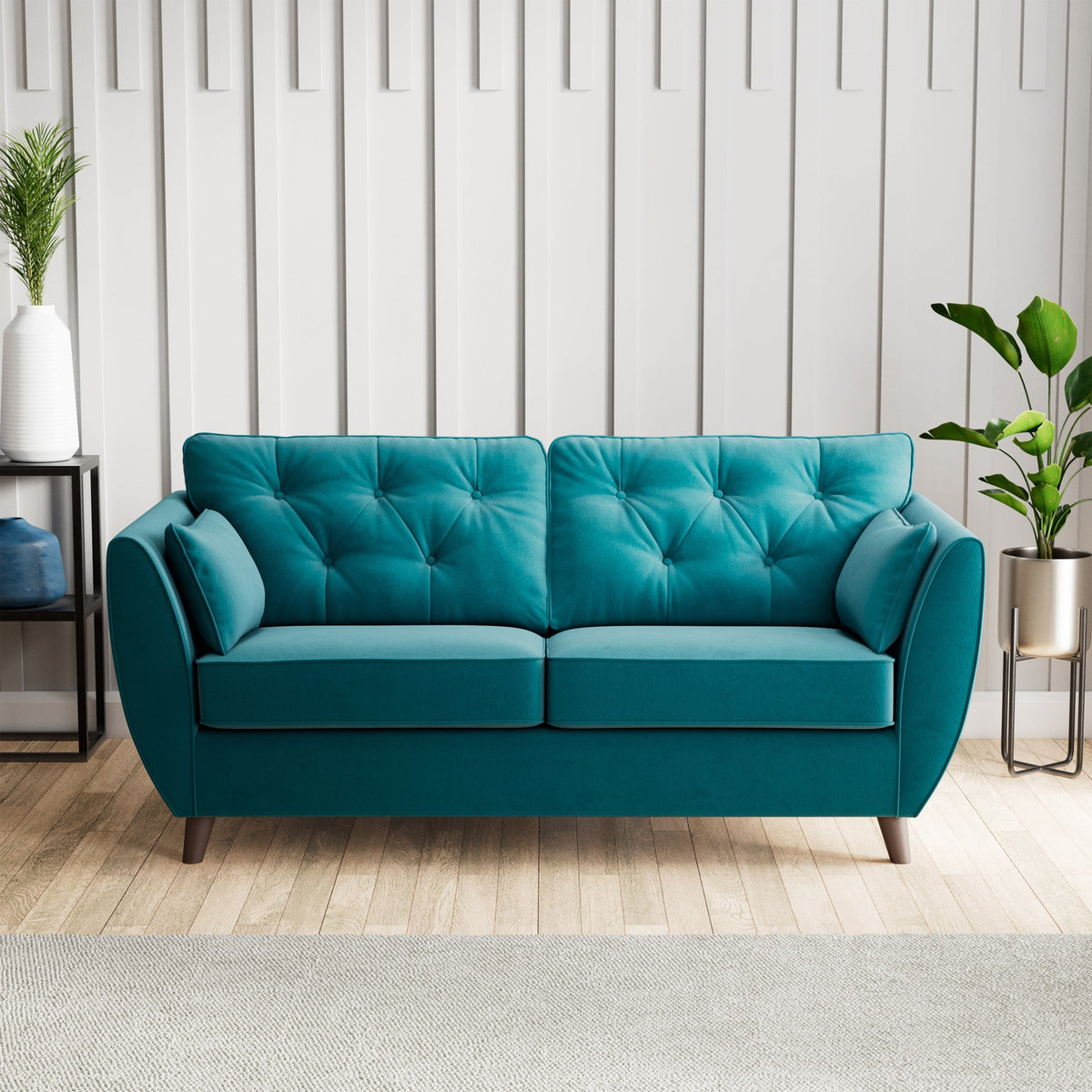 Edison Velvet 3 Seater Sofa