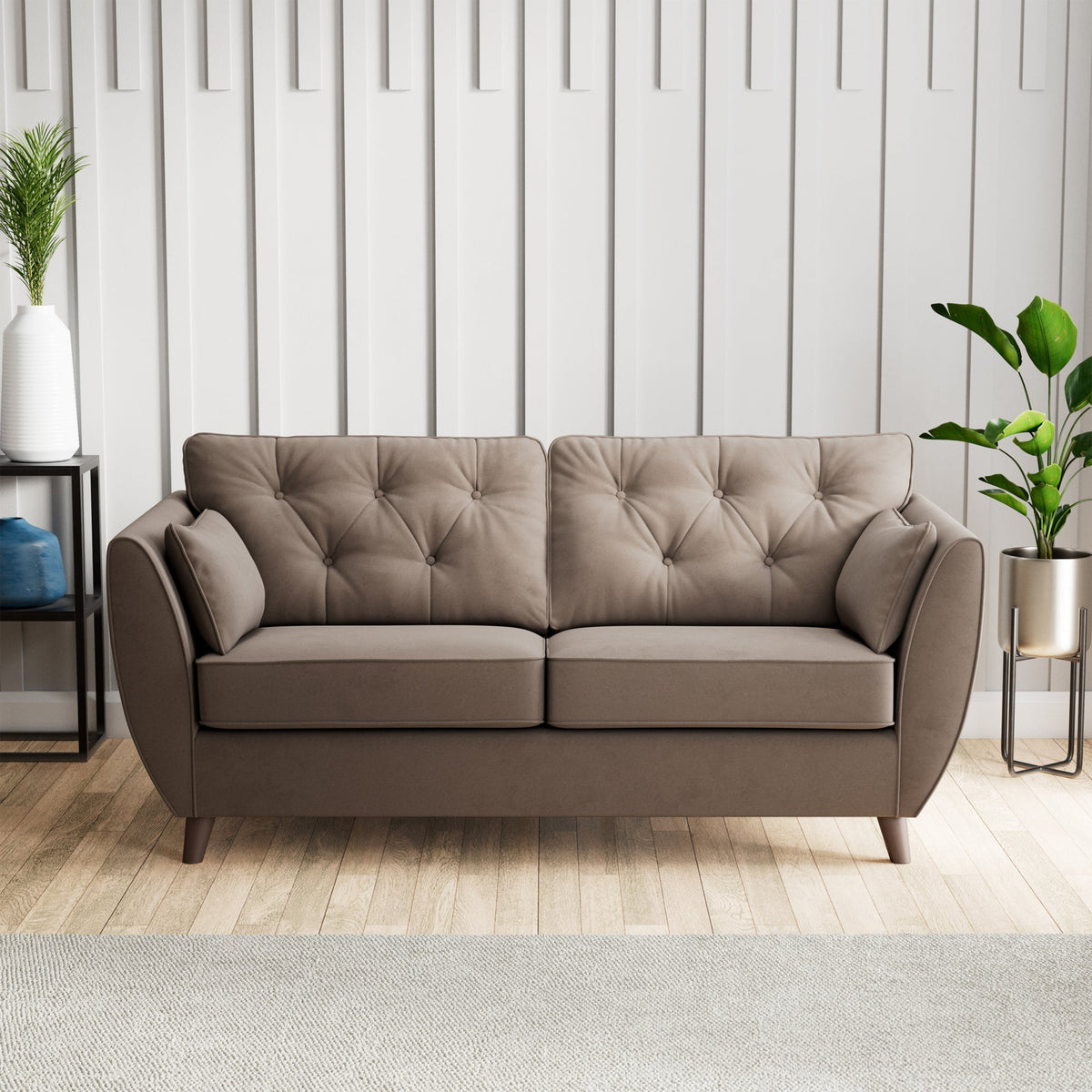 Edison Velvet 3 Seater Sofa