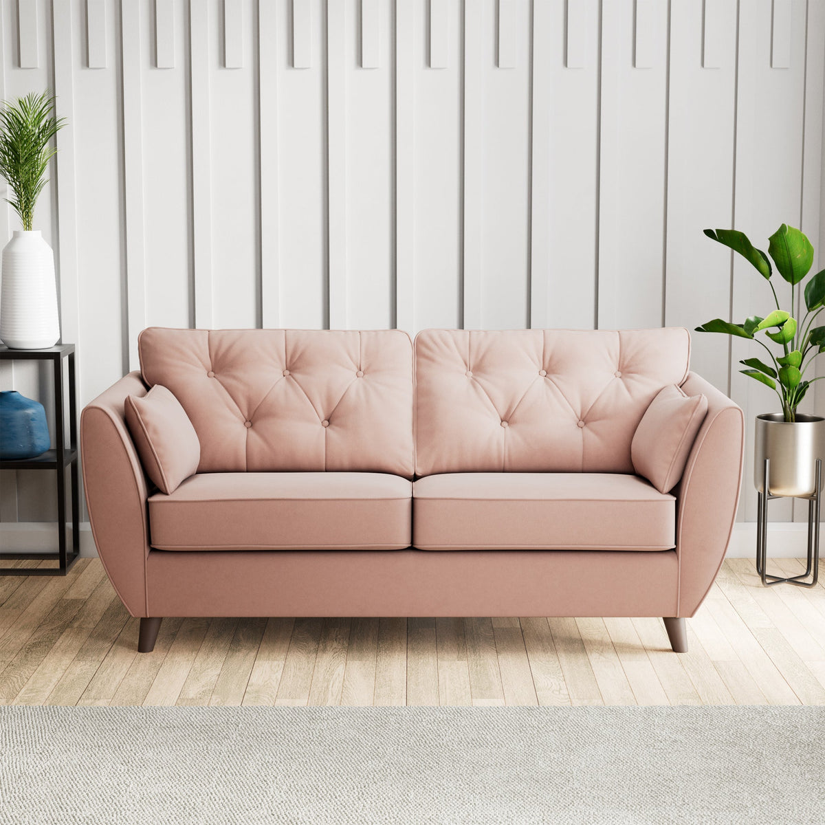 Edison Velvet 3 Seater Sofa