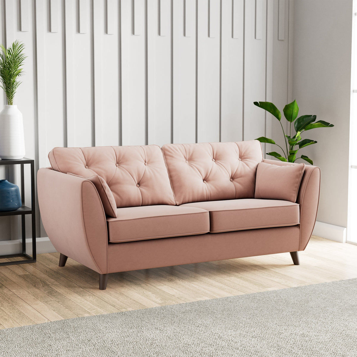 Edison Velvet 3 Seater Sofa