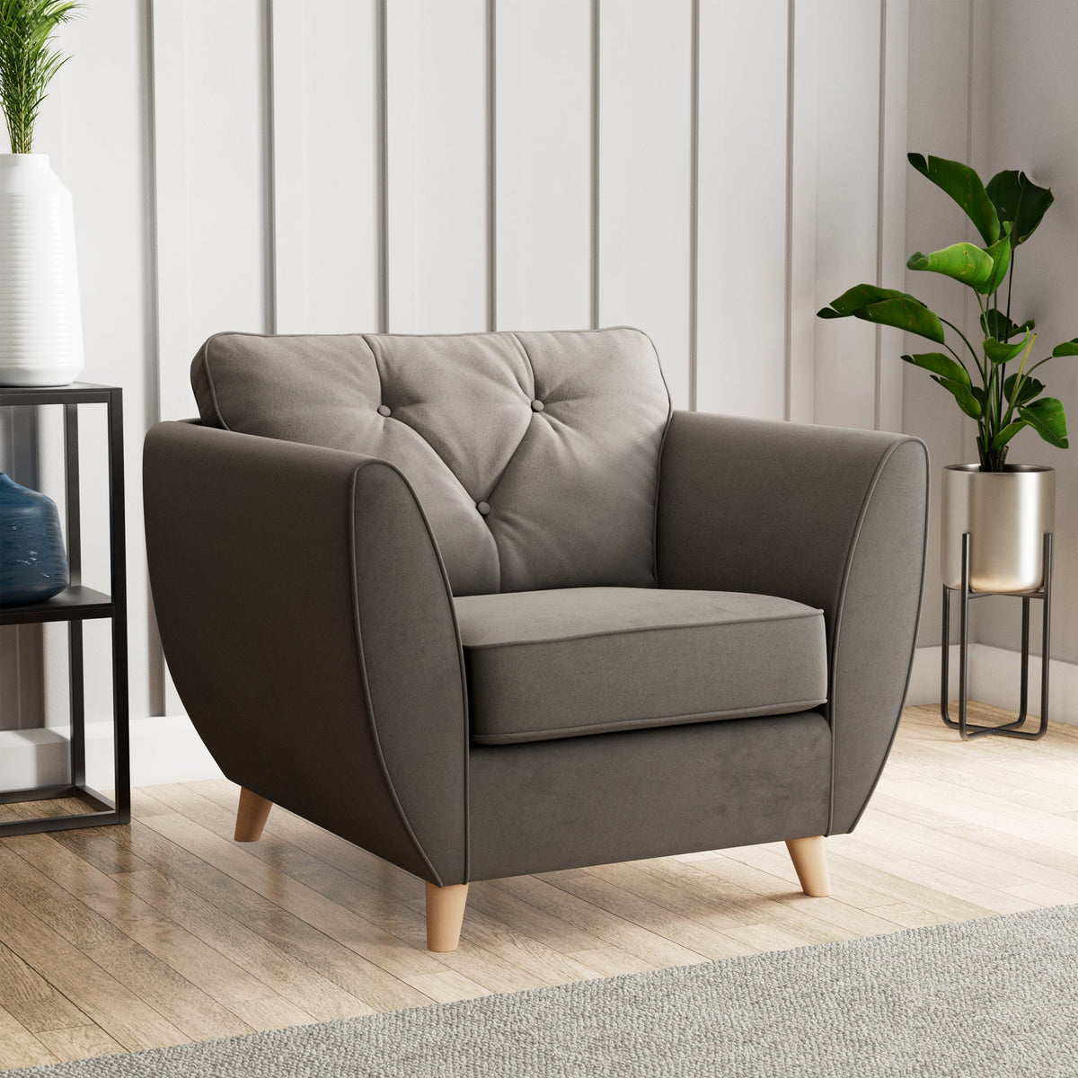 Edison Velvet Armchair