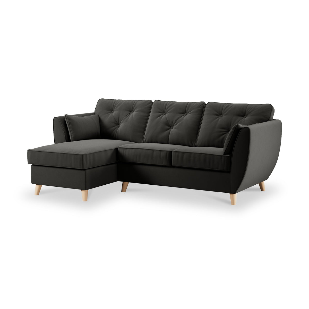 Edison Velvet Chaise Sofa