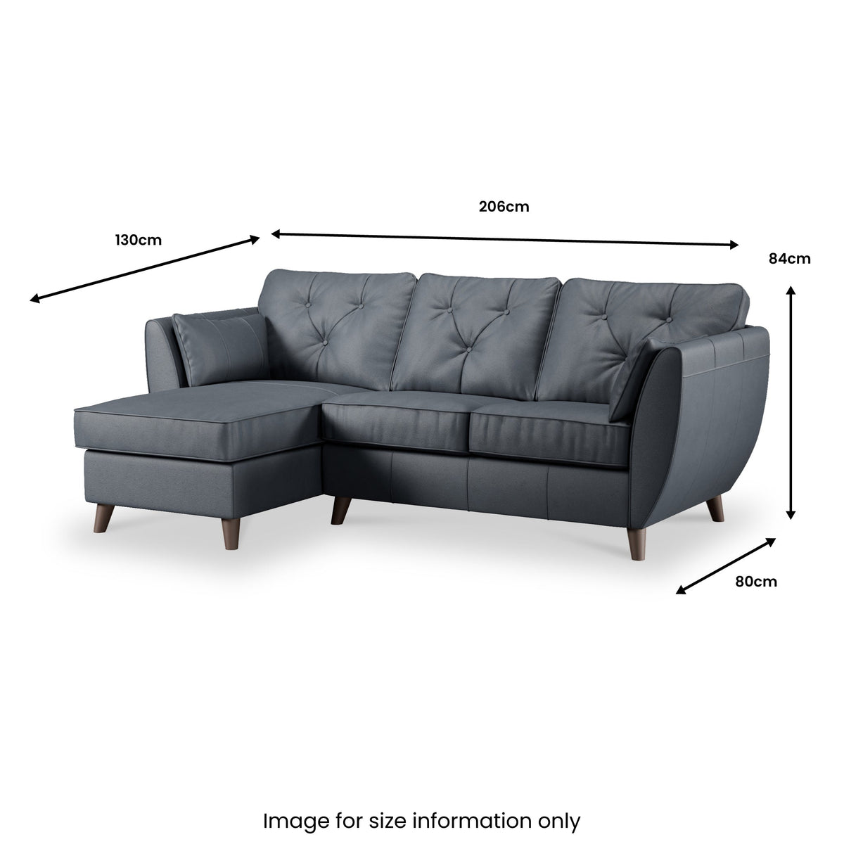 Edison Leather Chaise Sofa