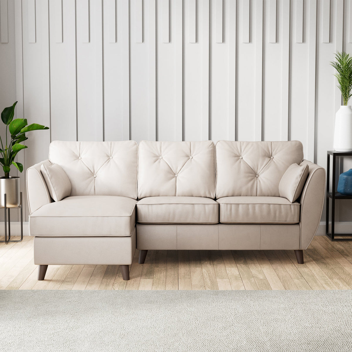 Edison Leather Chaise Sofa