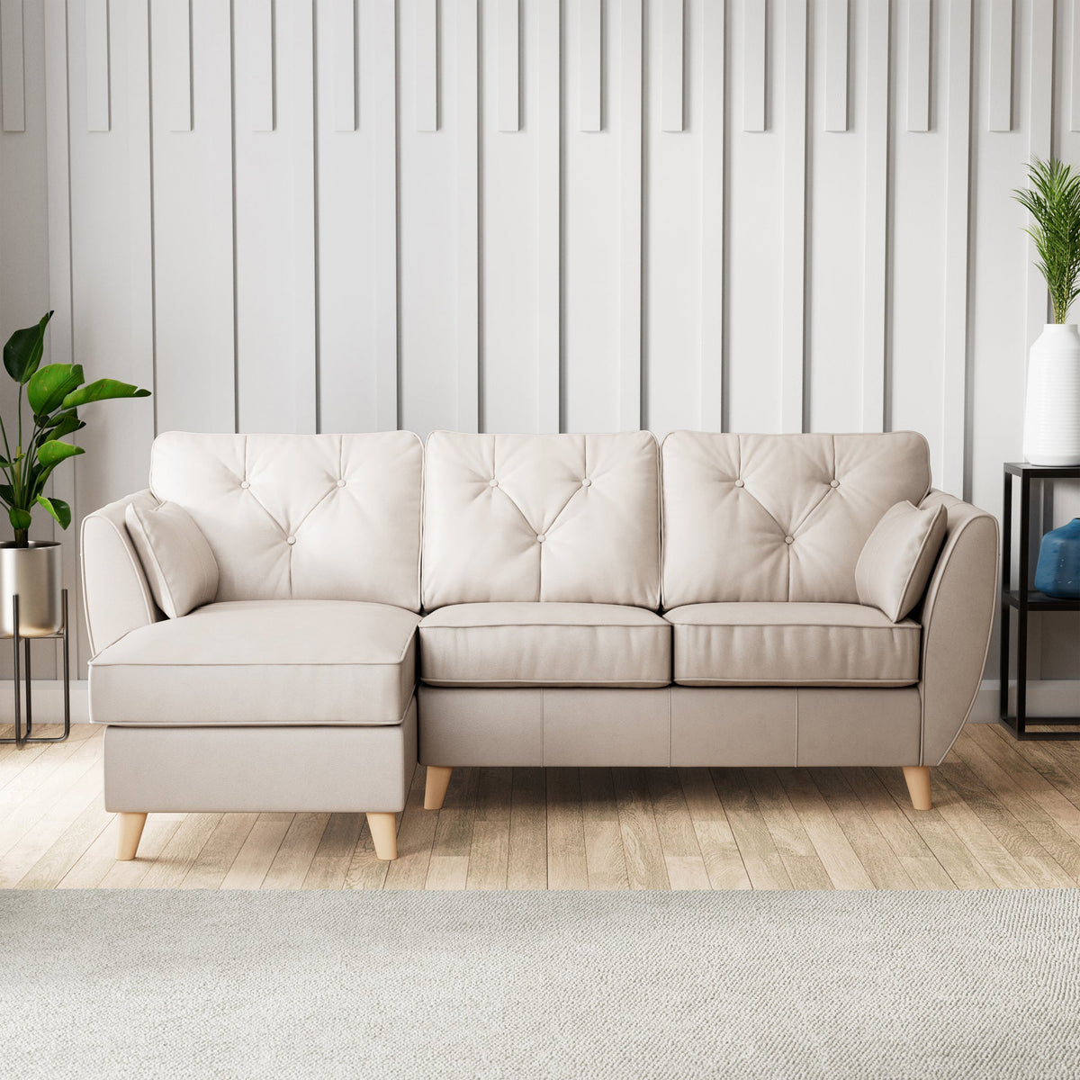 Edison Leather Chaise Sofa