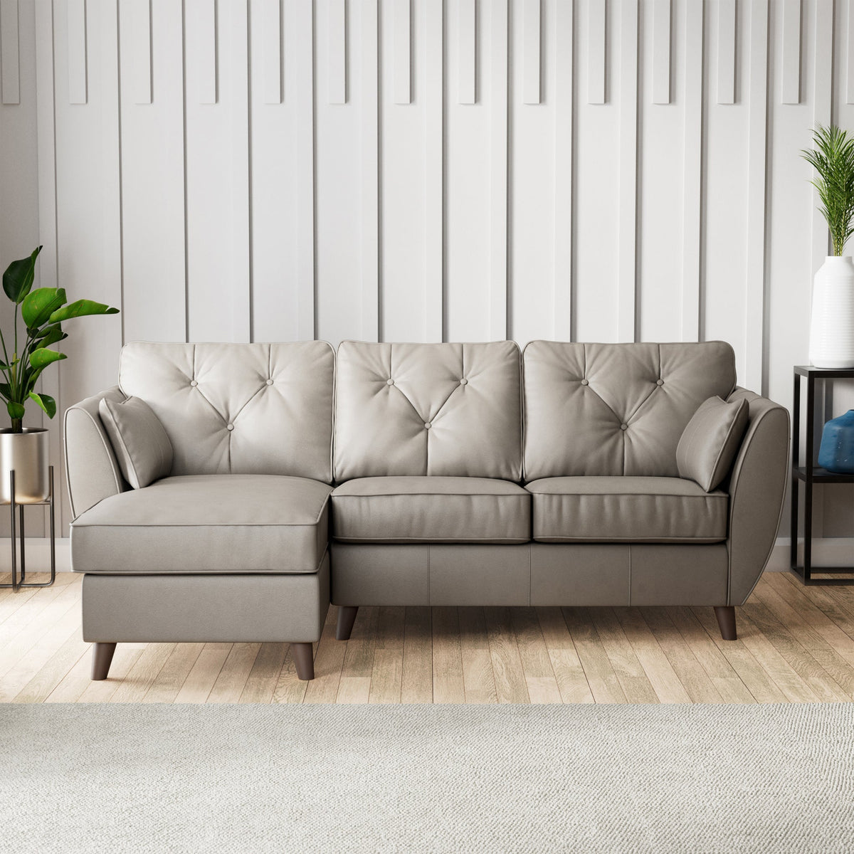 Edison Leather Chaise Sofa