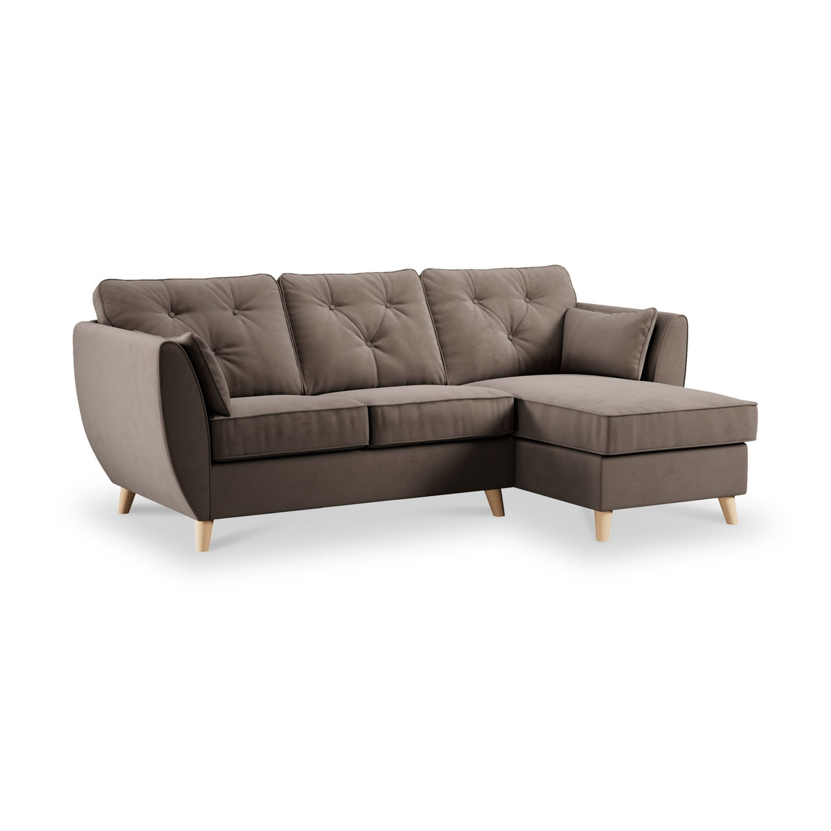 Edison Velvet Chaise Sofa
