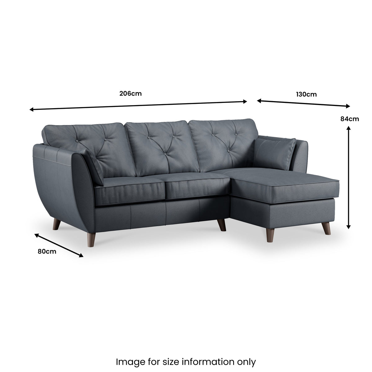 Edison Leather Chaise Sofa