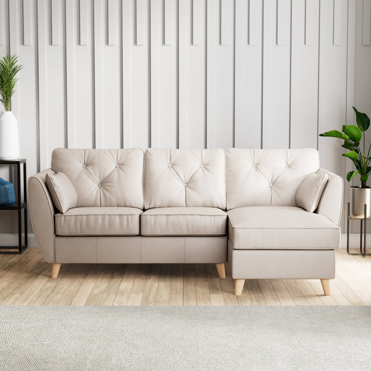 Edison Leather Chaise Sofa