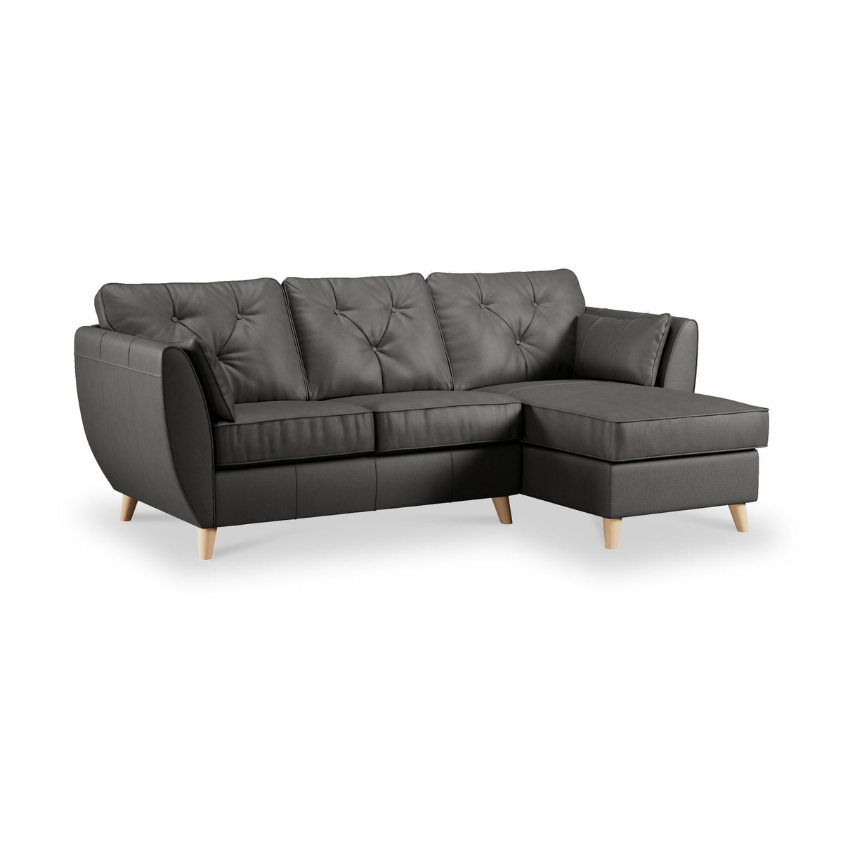 Edison Leather Chaise Sofa