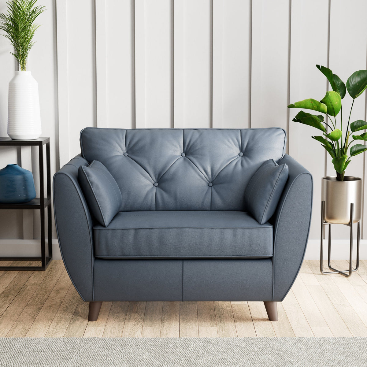 Edison Leather Snuggler Chair