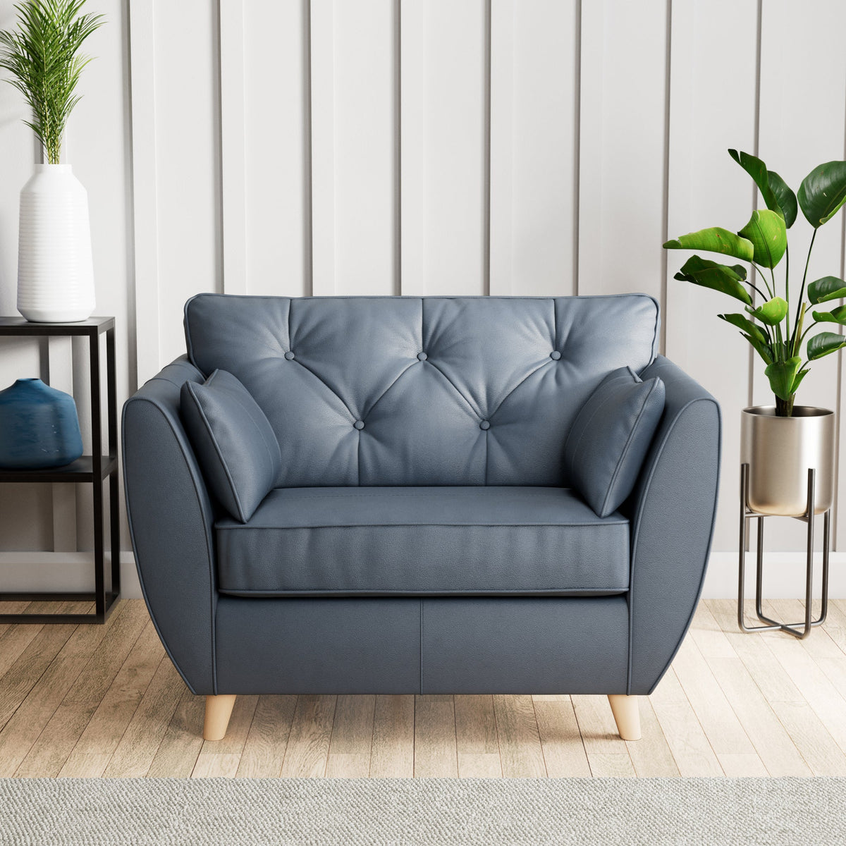 Edison Leather Snuggler Chair