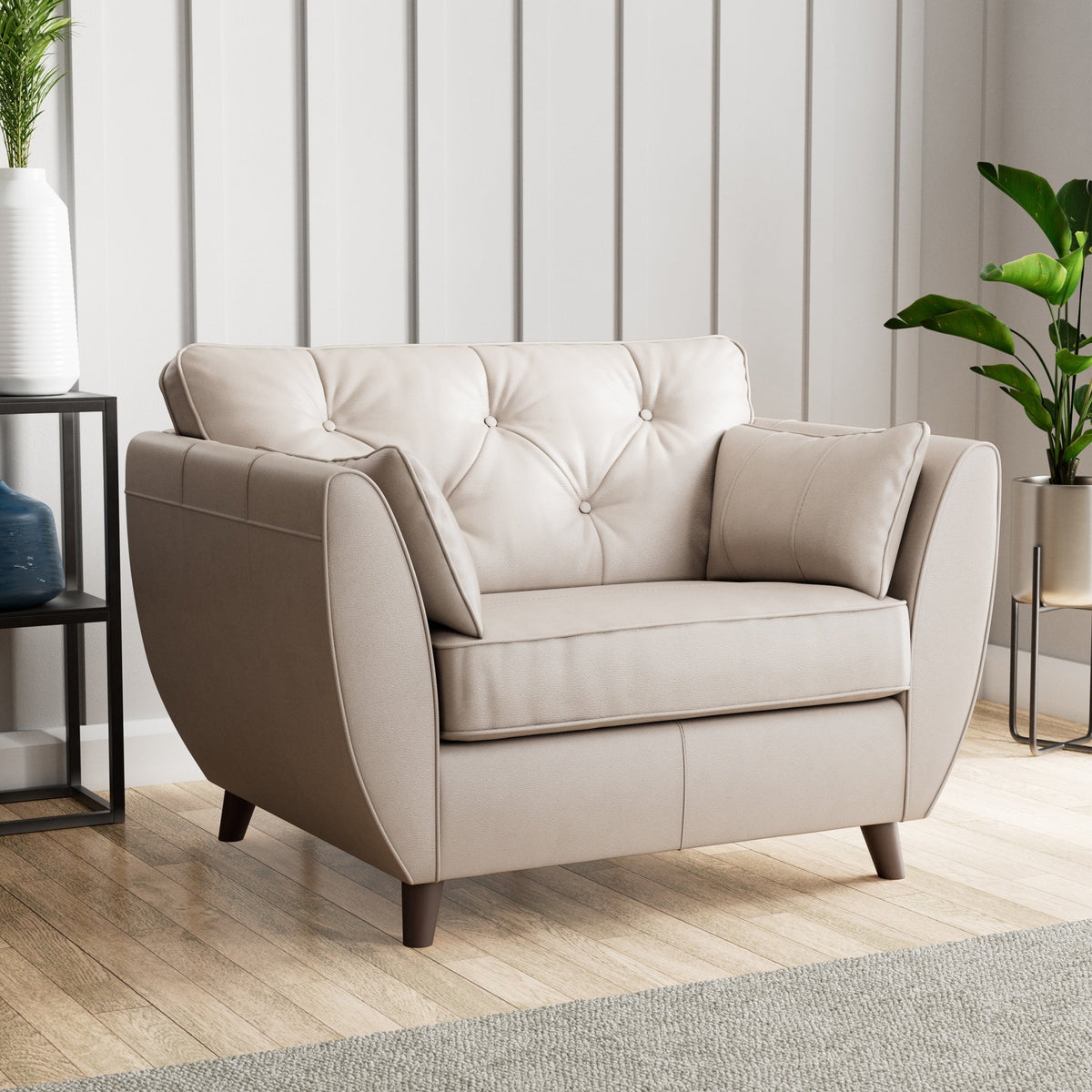 Edison Leather Snuggler Chair