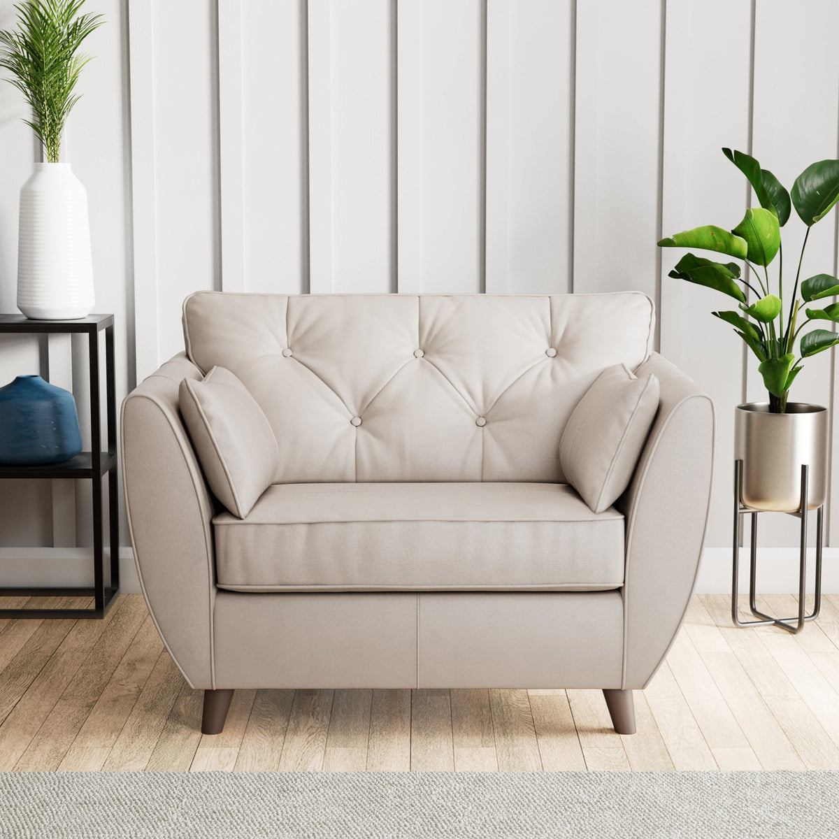 Edison Leather Snuggler Chair