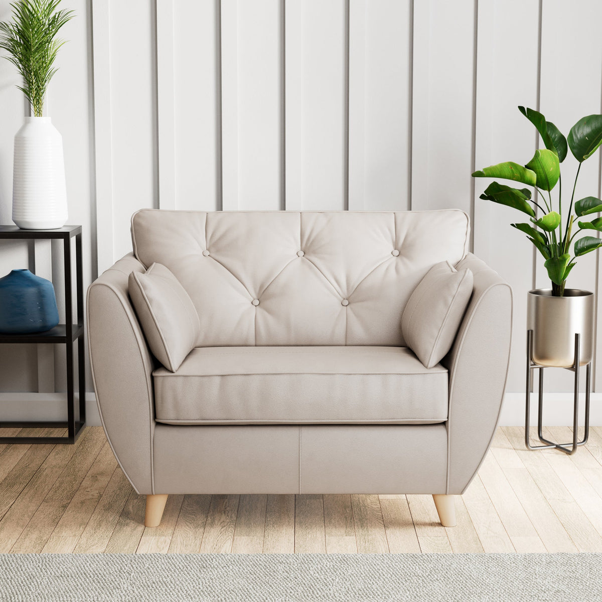 Edison Leather Snuggler Chair