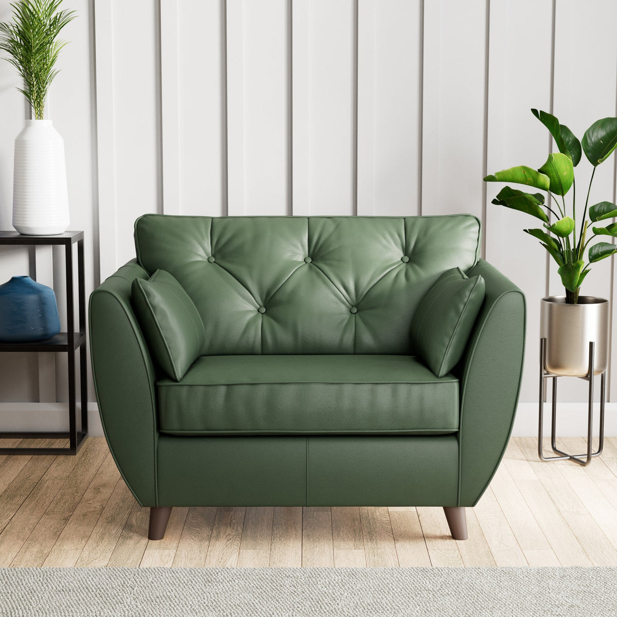Edison Leather Snuggler Chair