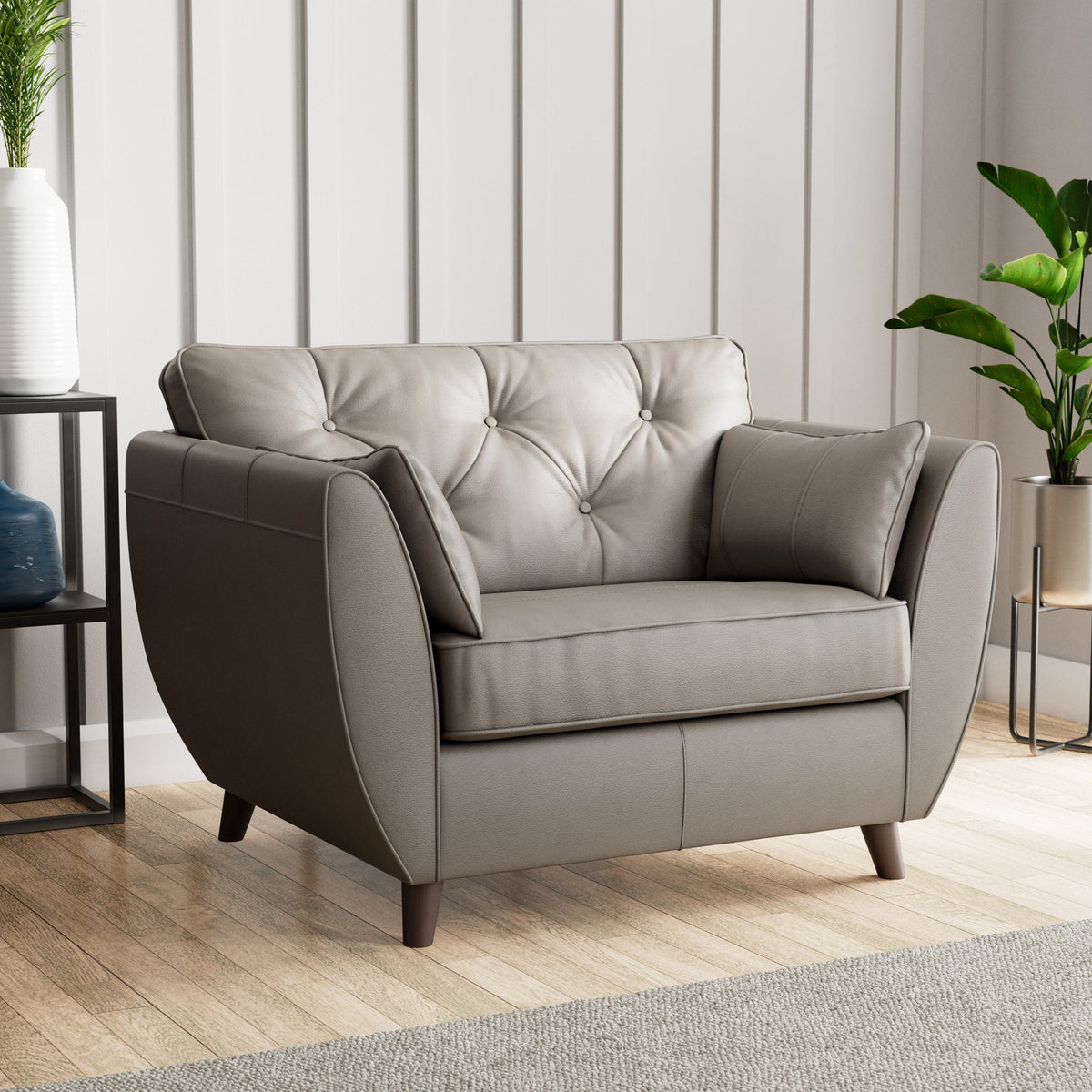 Edison Leather Snuggler Chair