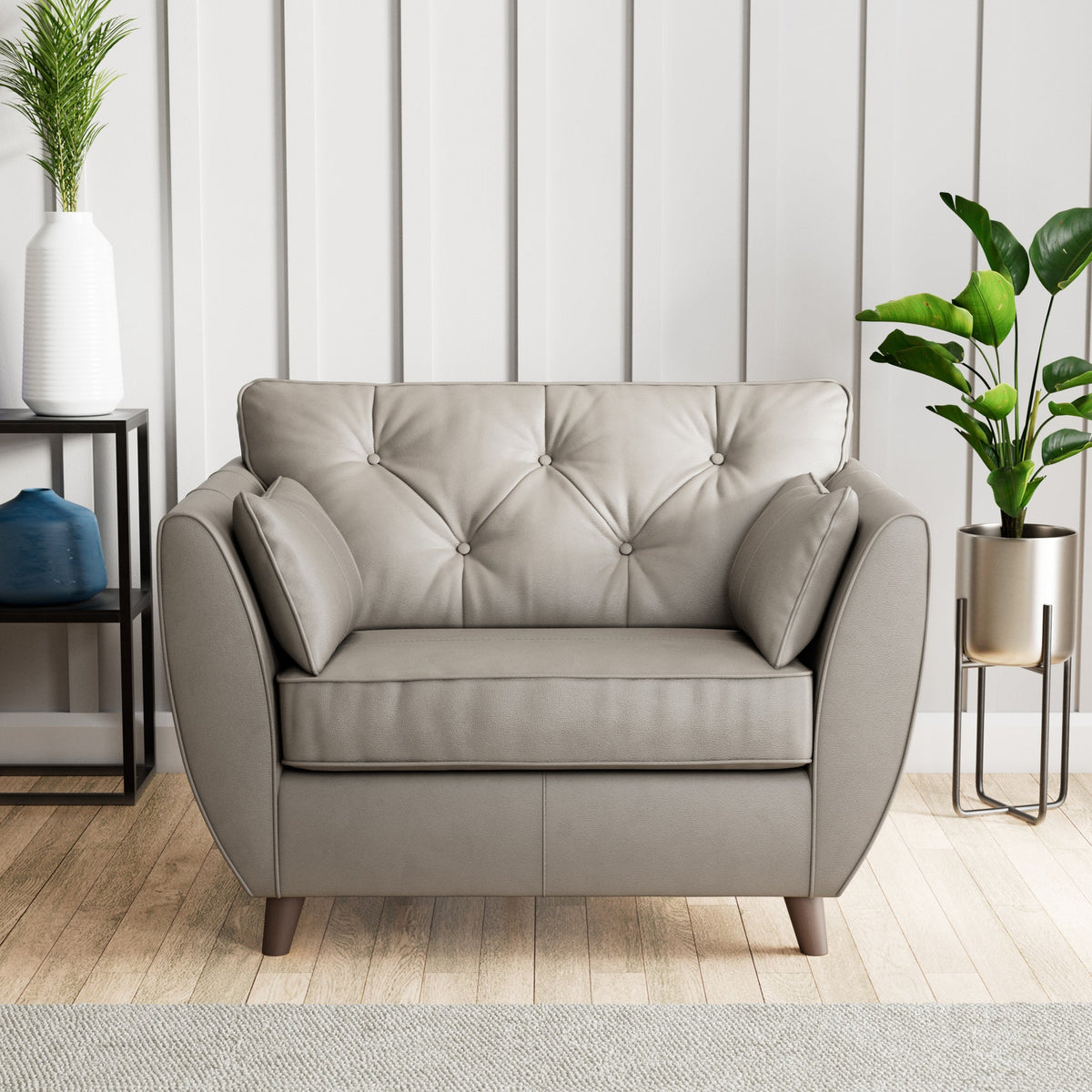 Edison Leather Snuggler Chair