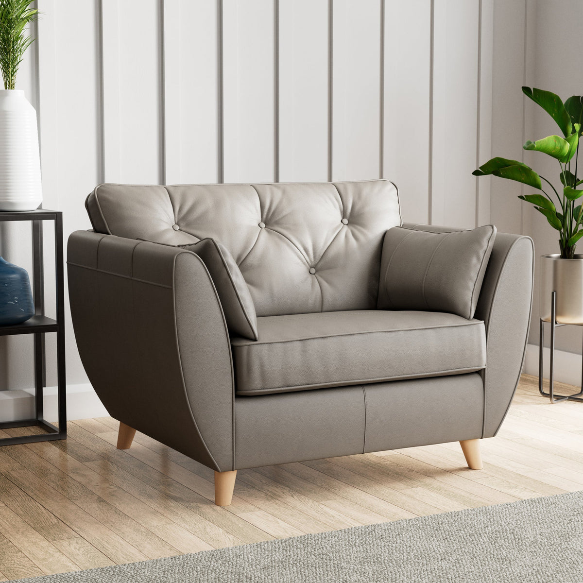 Edison Leather Snuggler Chair