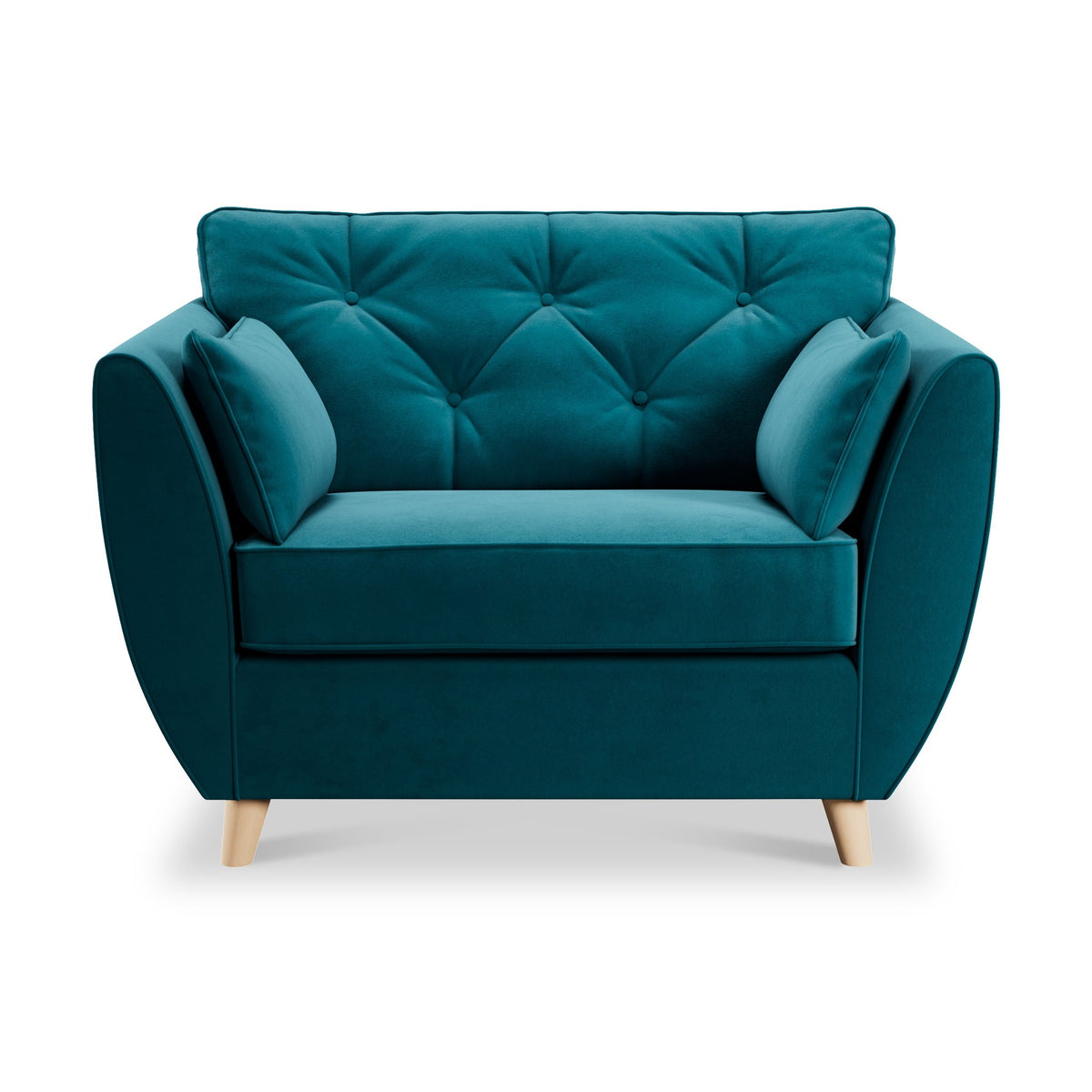 Edison Velvet Snuggler Chair
