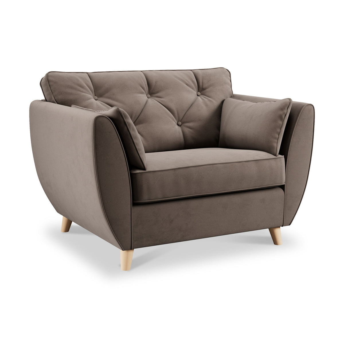 Edison Velvet Snuggler Chair