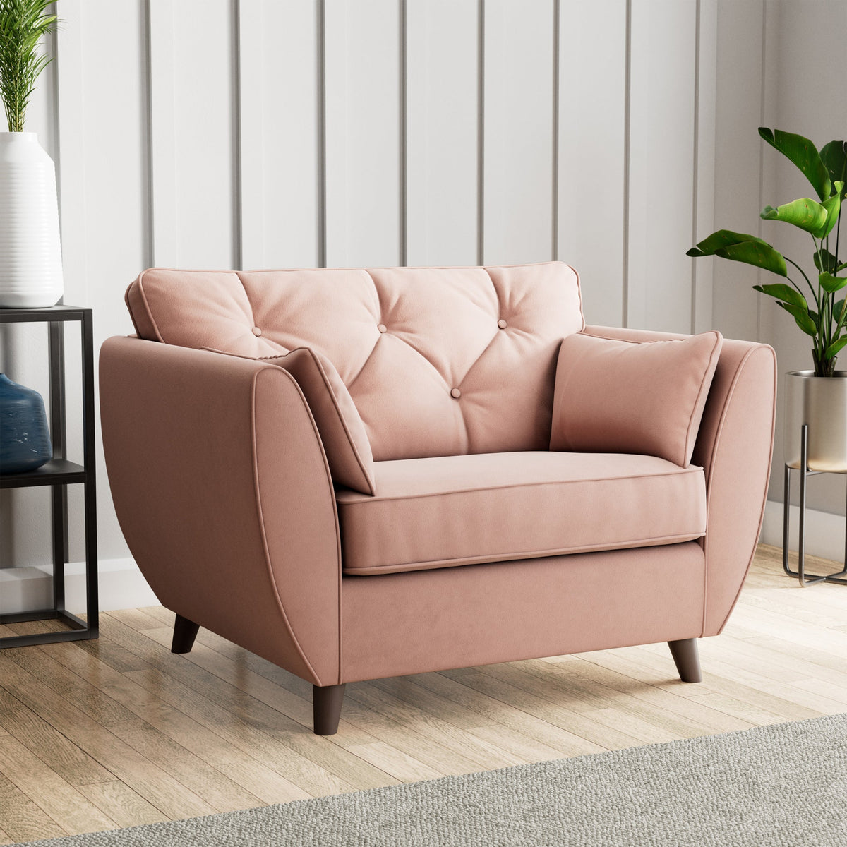 Edison Velvet Snuggler Chair