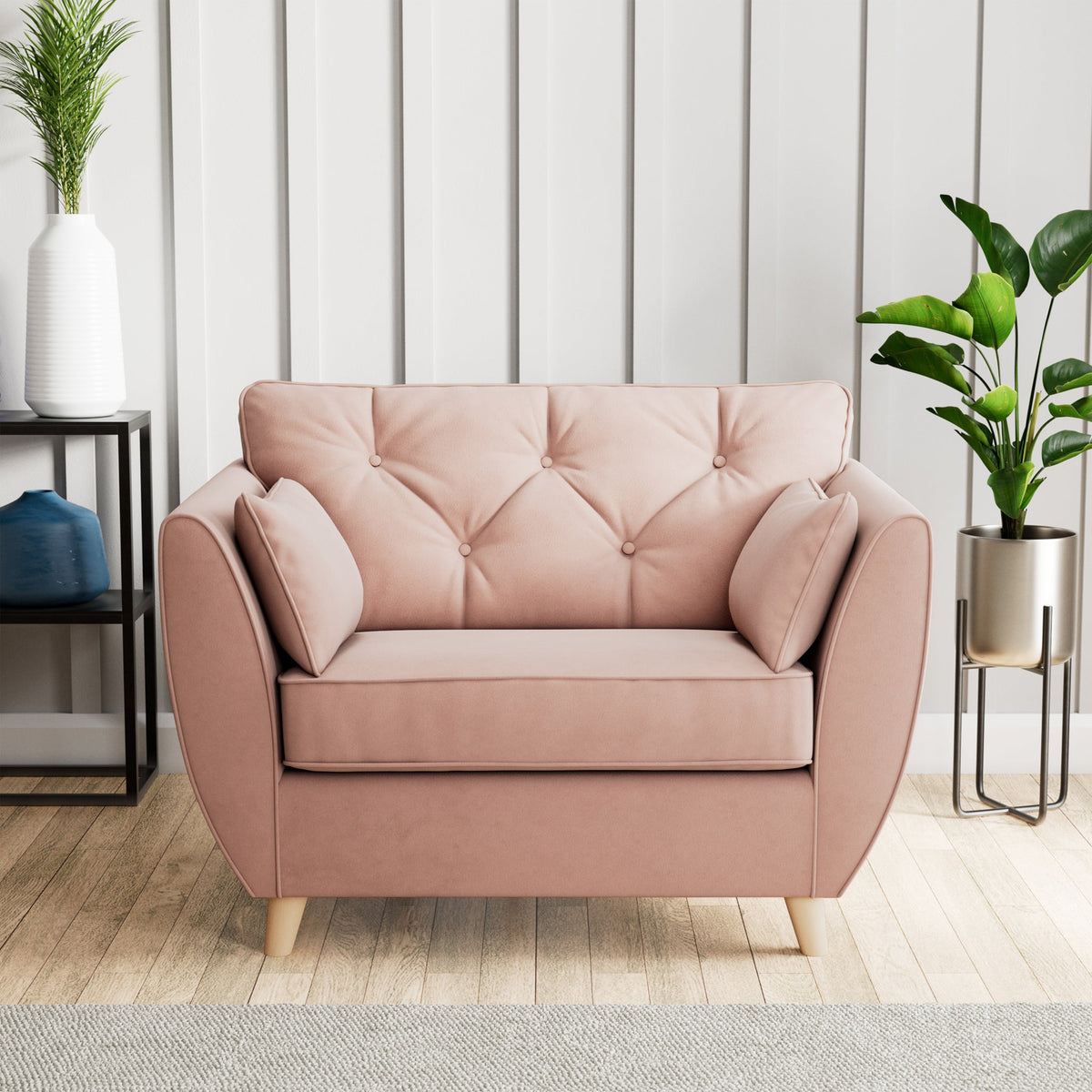 Edison Velvet Snuggler Chair