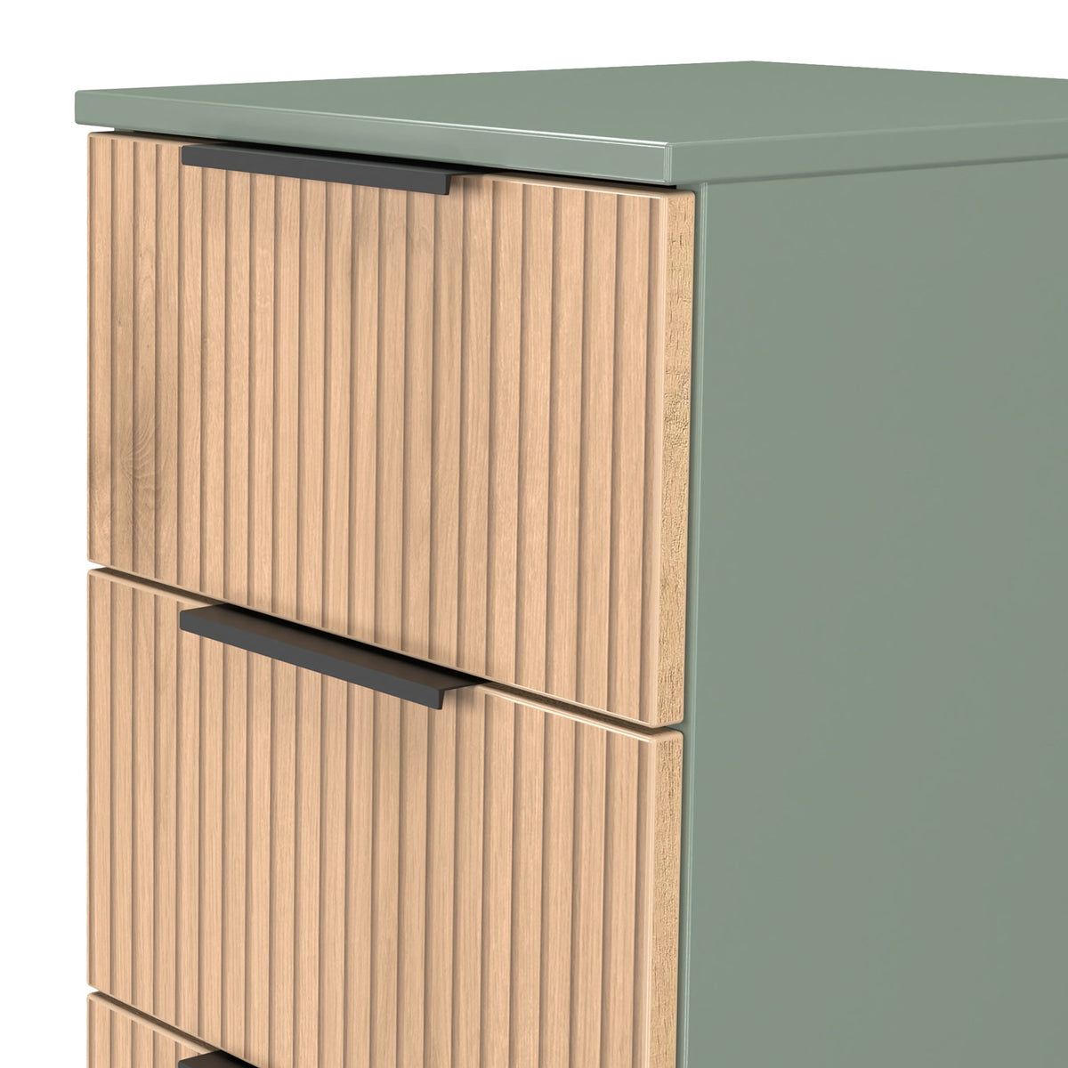Jago Slatted Effect 4 Drawer Bedside Table