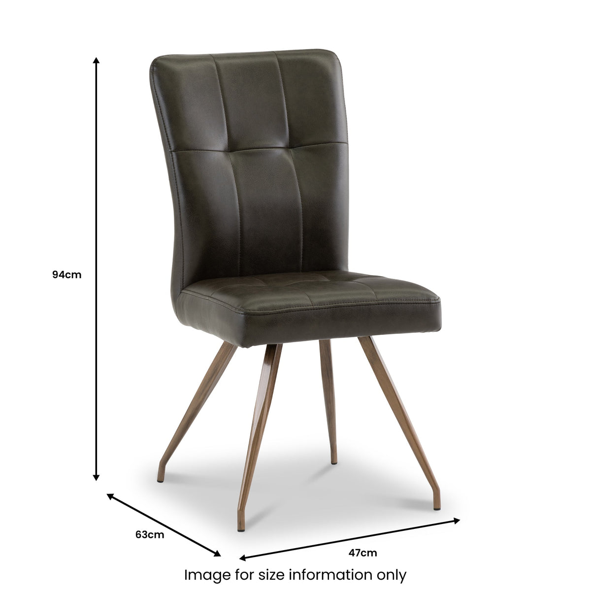 Johan Faux Leather Panelled Back Dining Chair