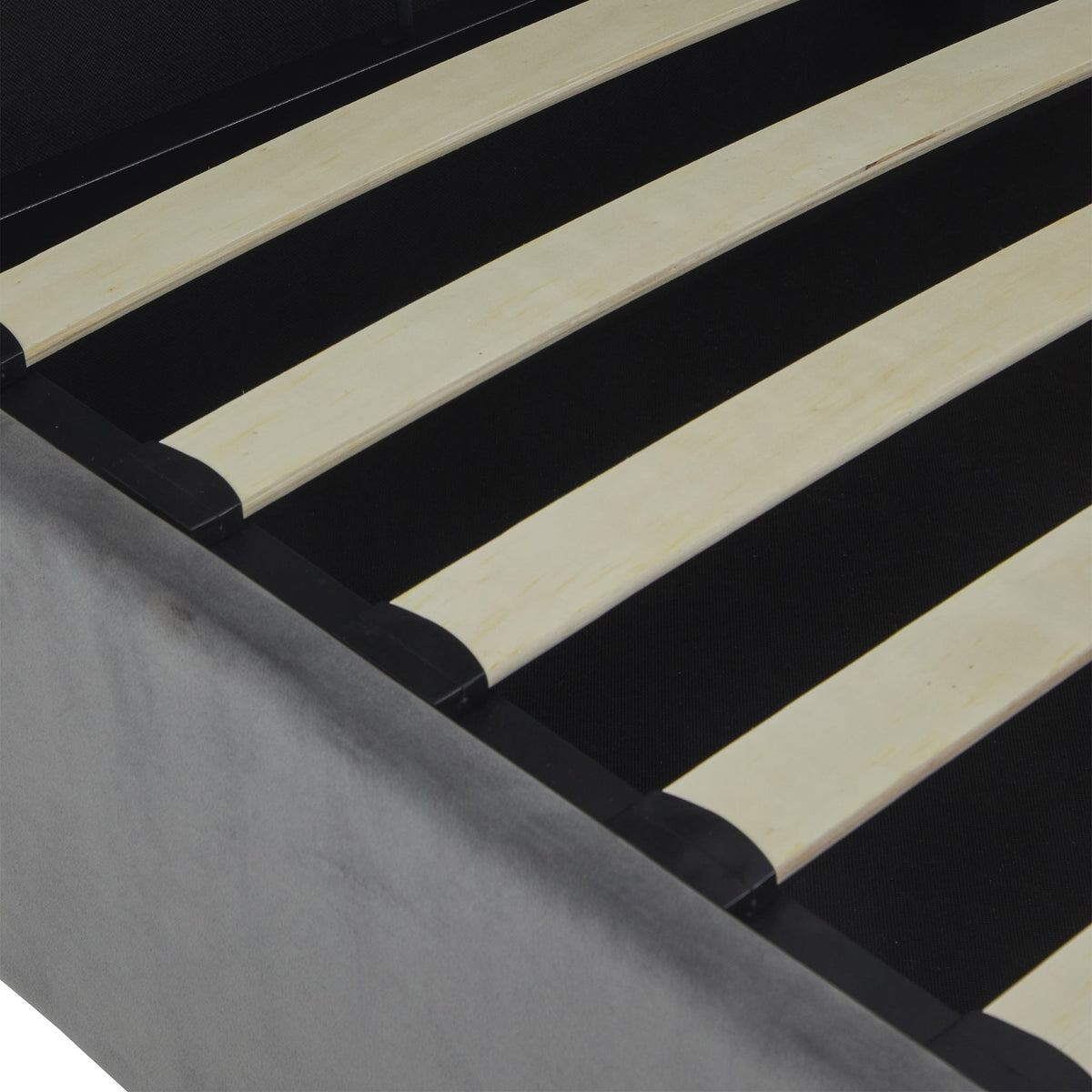 Kia Velvet Ottoman Storage Bed Frame