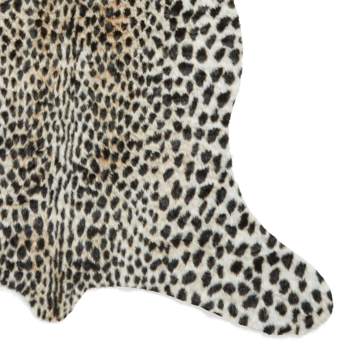 Faux Fur Cheetah Print Rug