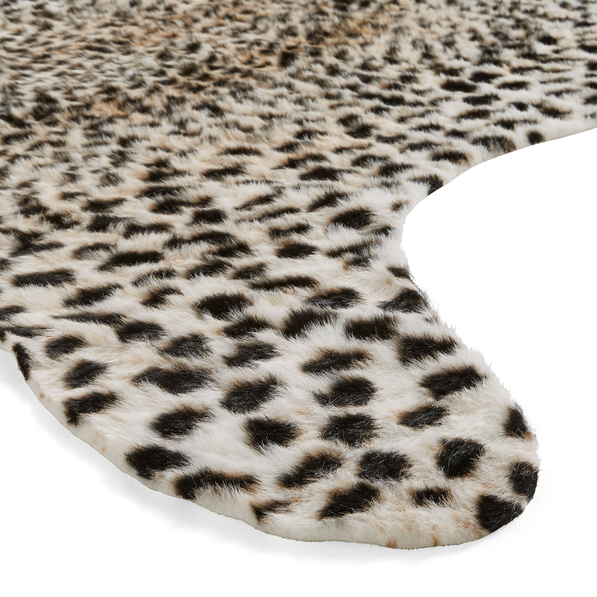 Faux Fur Cheetah Print Rug