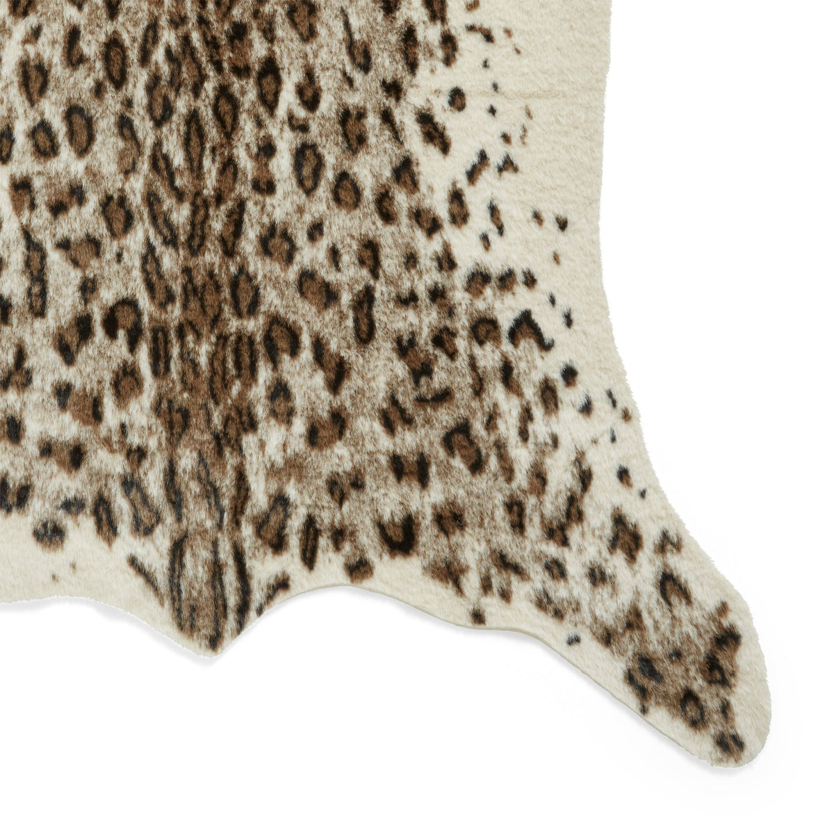 Kadune Faux Fur Leopard Print Rug