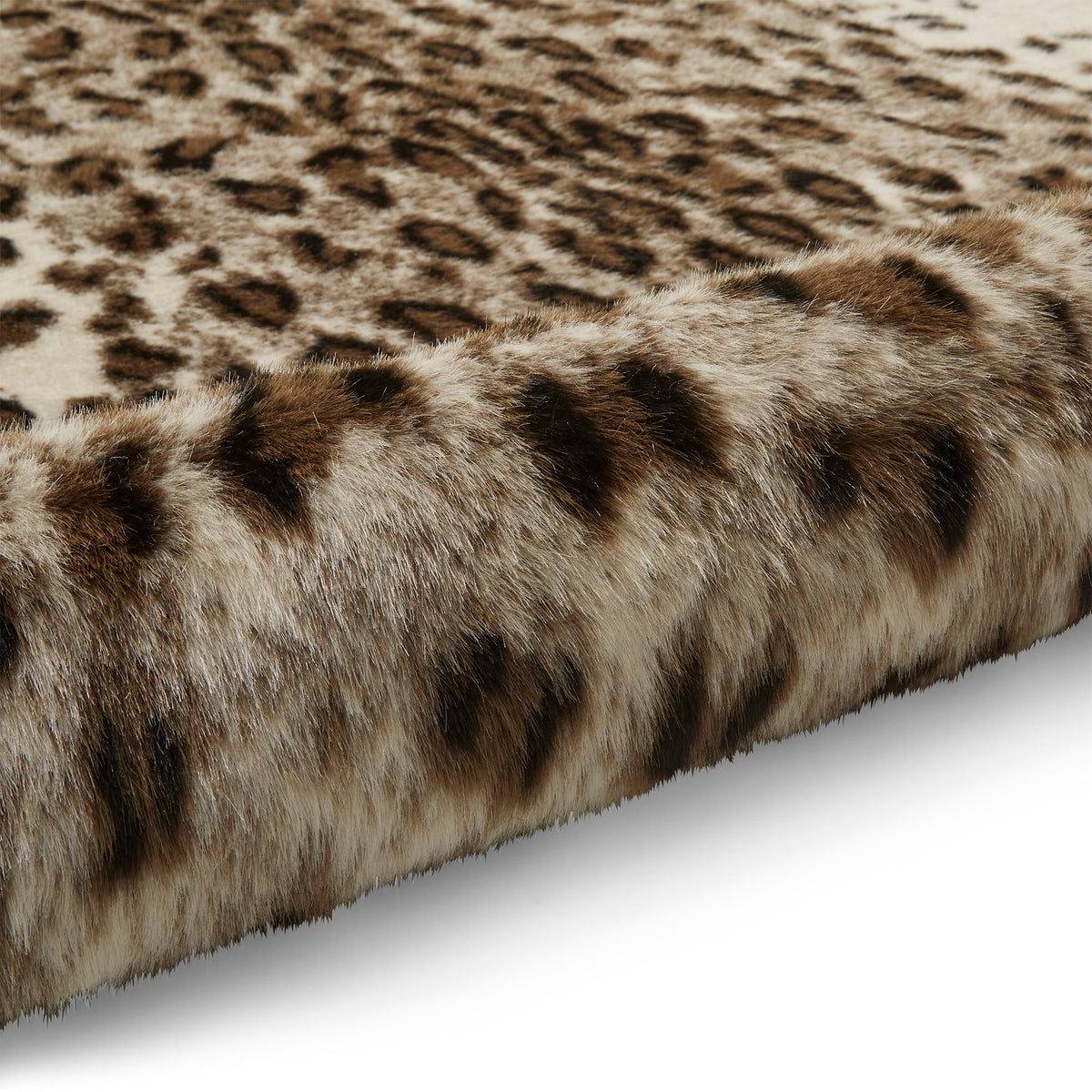 Kadune Faux Fur Leopard Print Rug