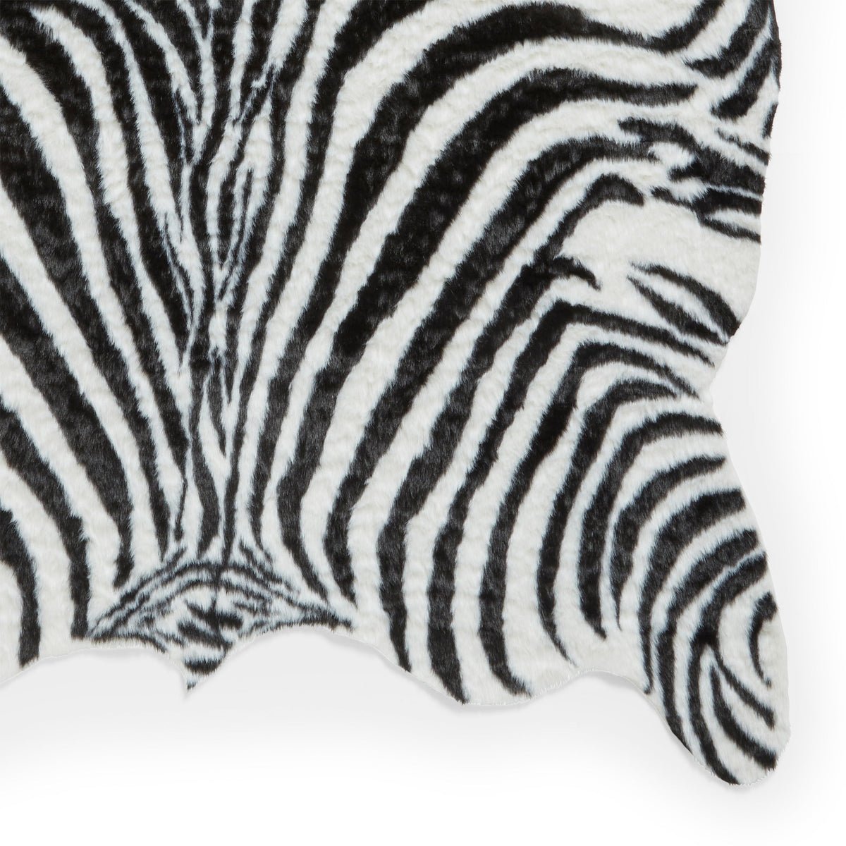 Faux Fur Zebra Print Rug
