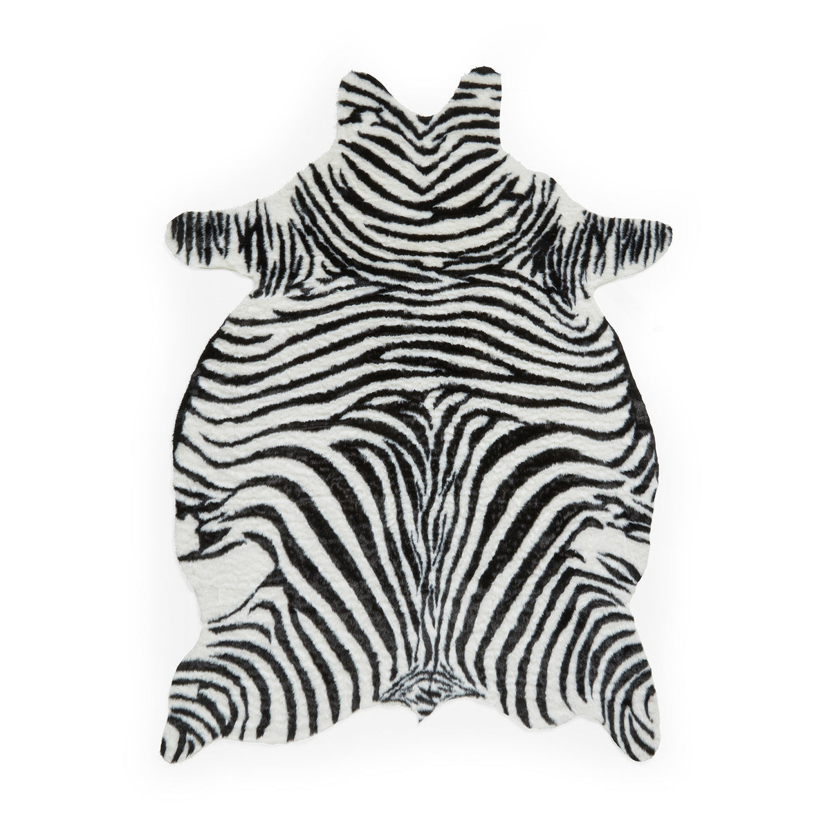 Faux Fur Zebra Print Rug