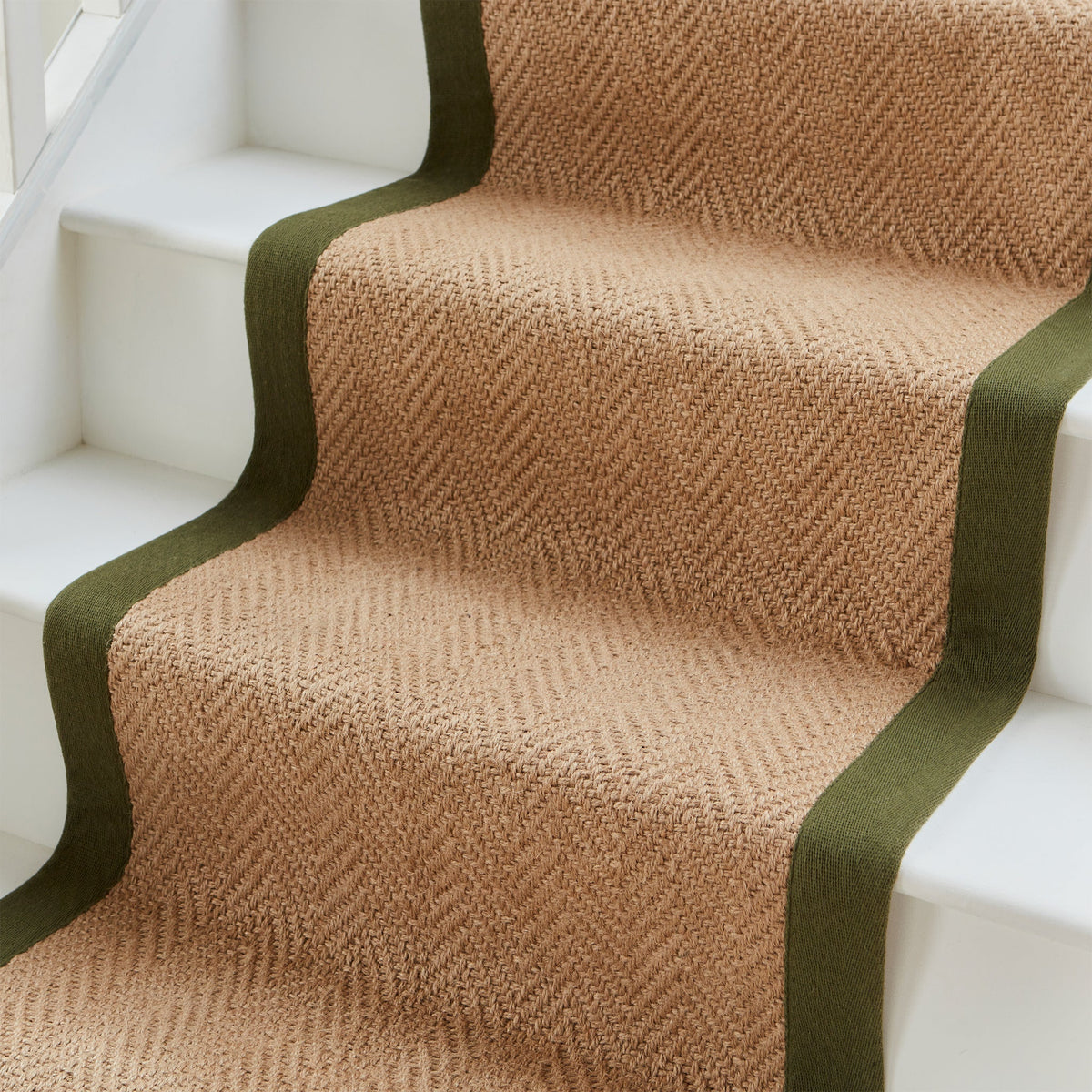 Ford Herringbone Jute Border Rug