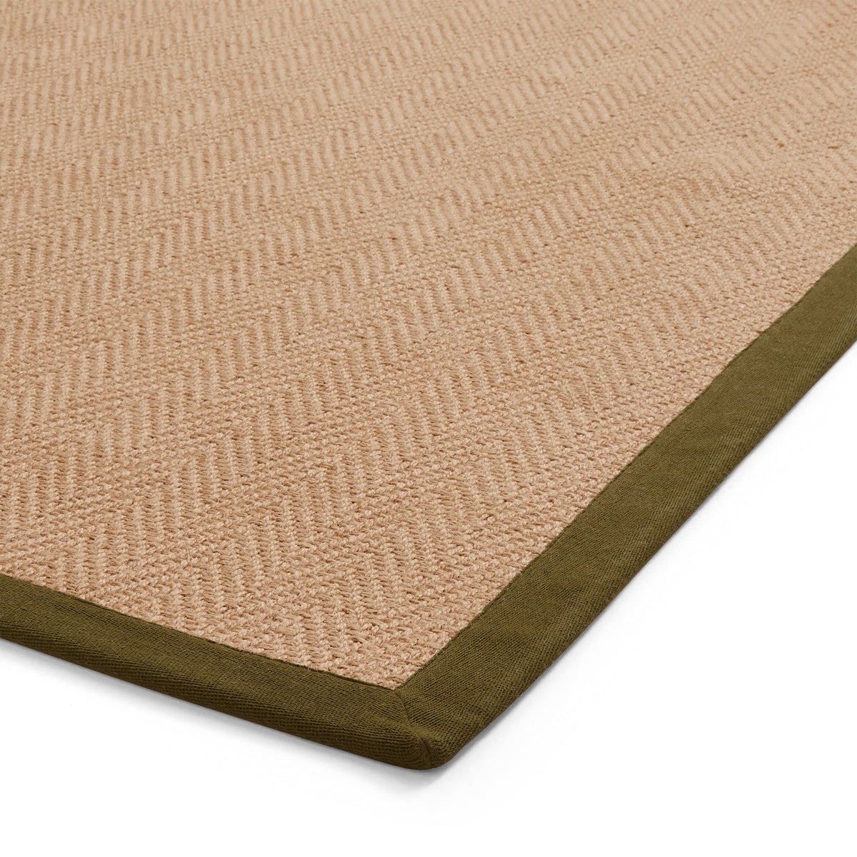 Ford Herringbone Jute Border Rug