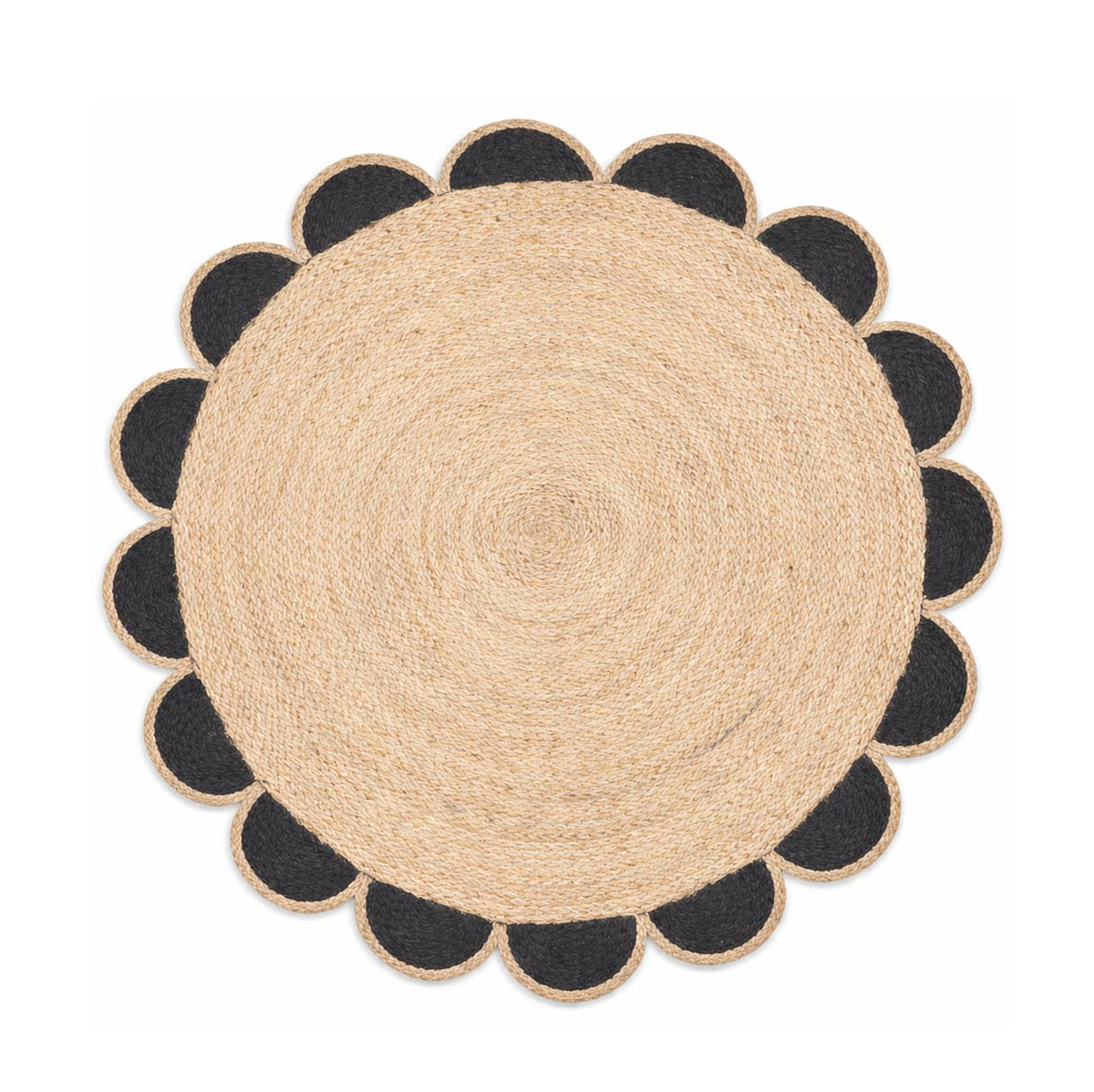 Chesney Jute Scalloped Edge Circle Rug