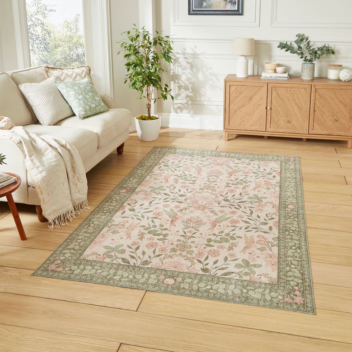 Rosa Classic Floral Print Rug