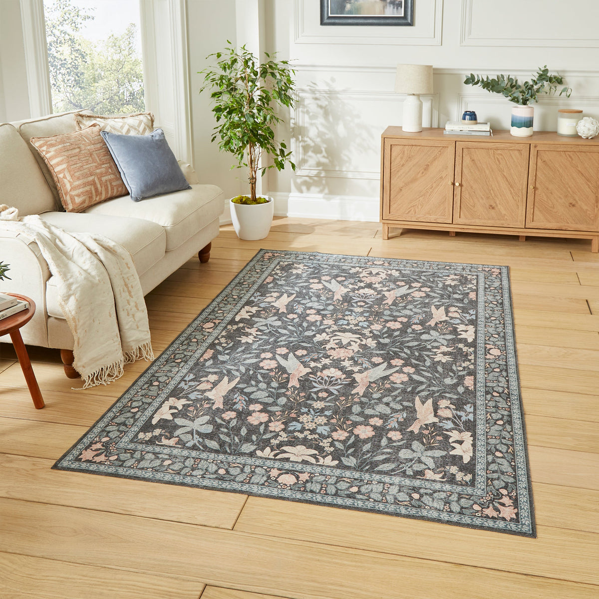 Rosa Classic Floral Print Rug