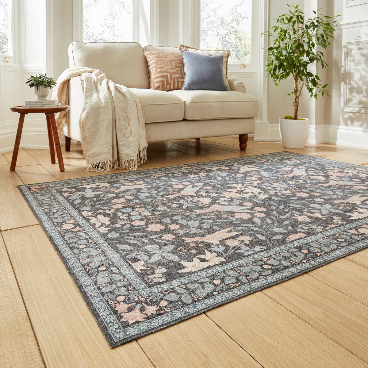 Rosa Classic Floral Print Rug