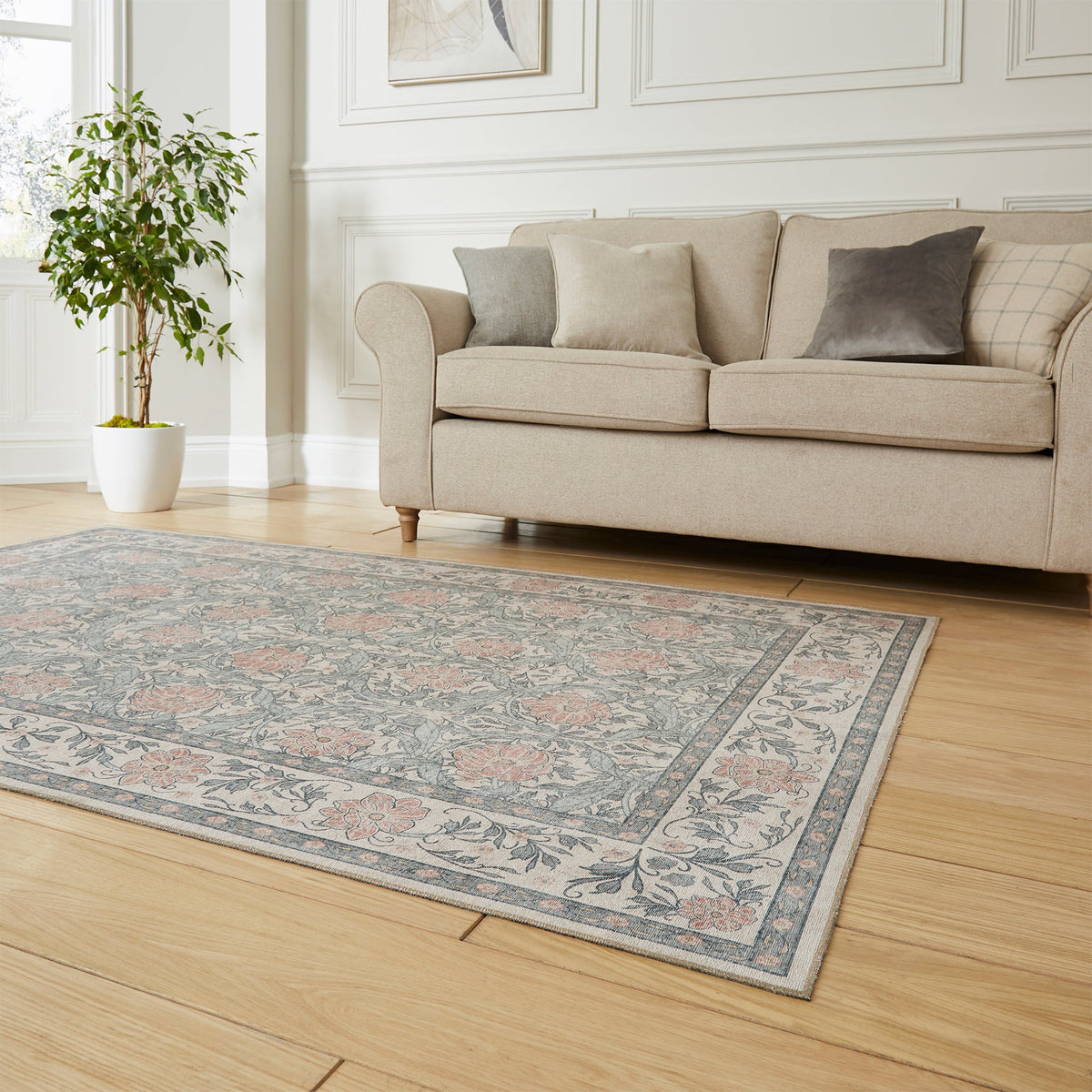 Aubrie Classic Floral Print Rug