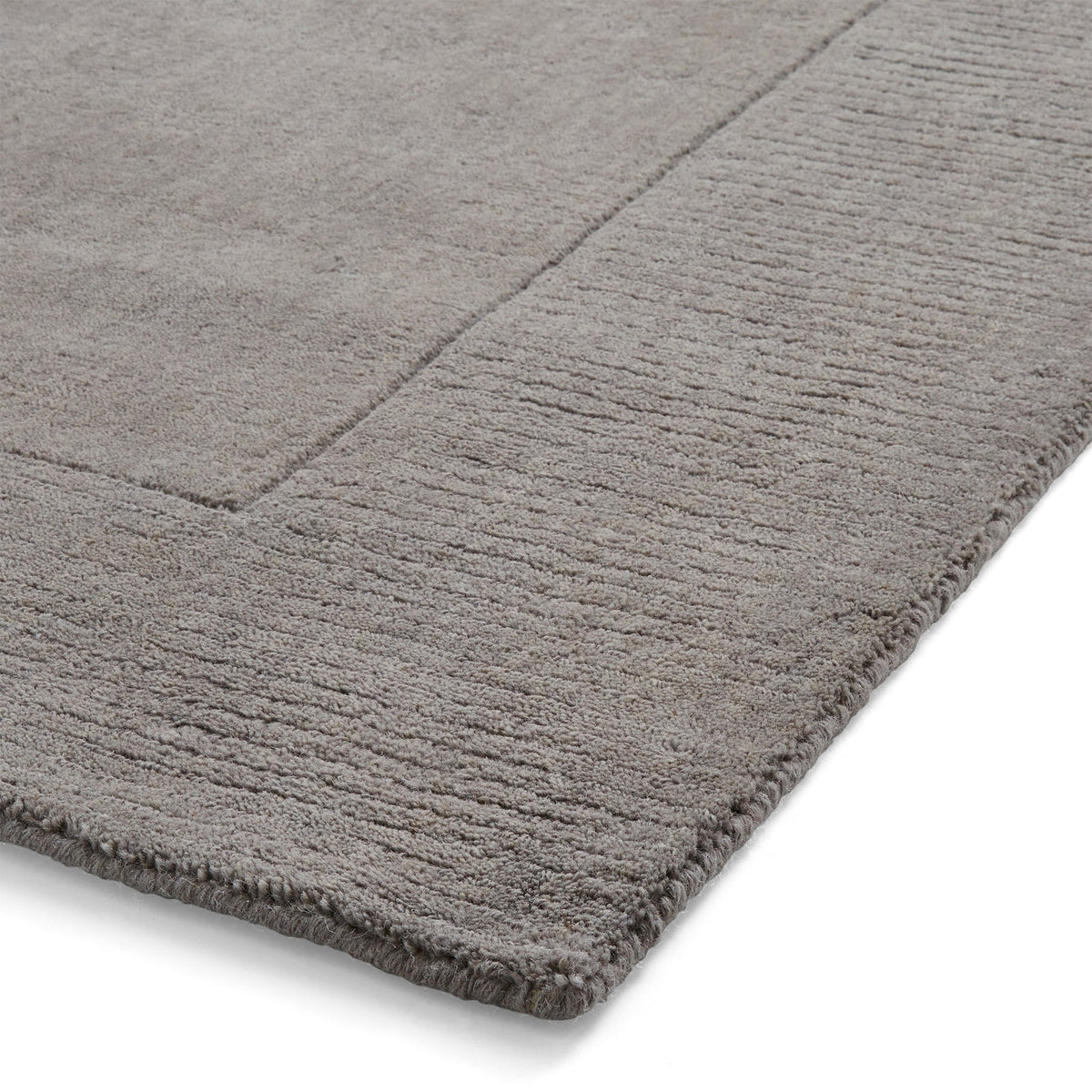 Lauder Plain Wool Border Rug