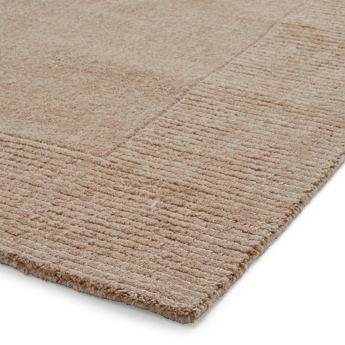 Lauder Plain Wool Border Rug